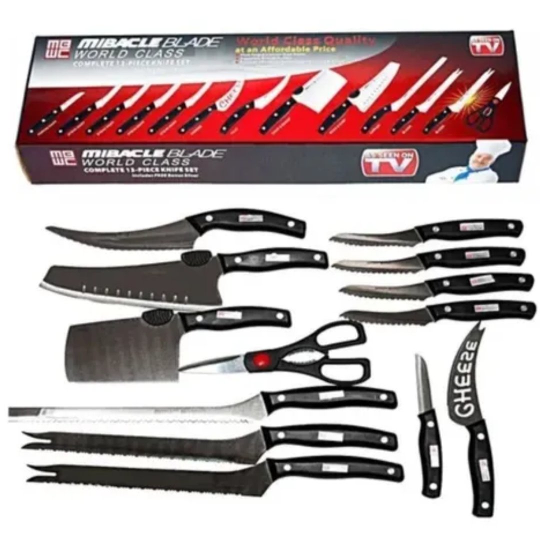 Set de 13 Cuchillos 🔪 Profesionales de 13 Piezas 👩🍳Transforma tu Cocina👨🍳