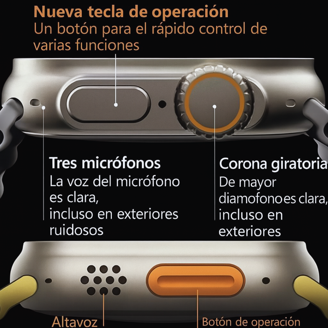 RELOJ INTELIGENTE DISEÑADO PARA QUIENES NO ACEPTAN LO COMUN T900 ULTRA BIG