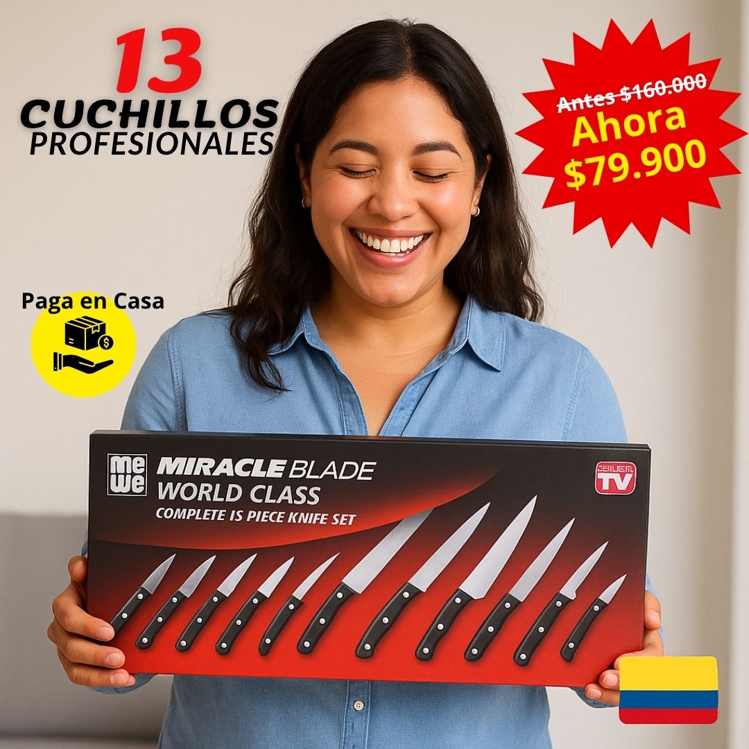 Set de 13 Cuchillos 🔪 Profesionales de 13 Piezas 👩‍🍳Transforma tu Cocina👨‍🍳